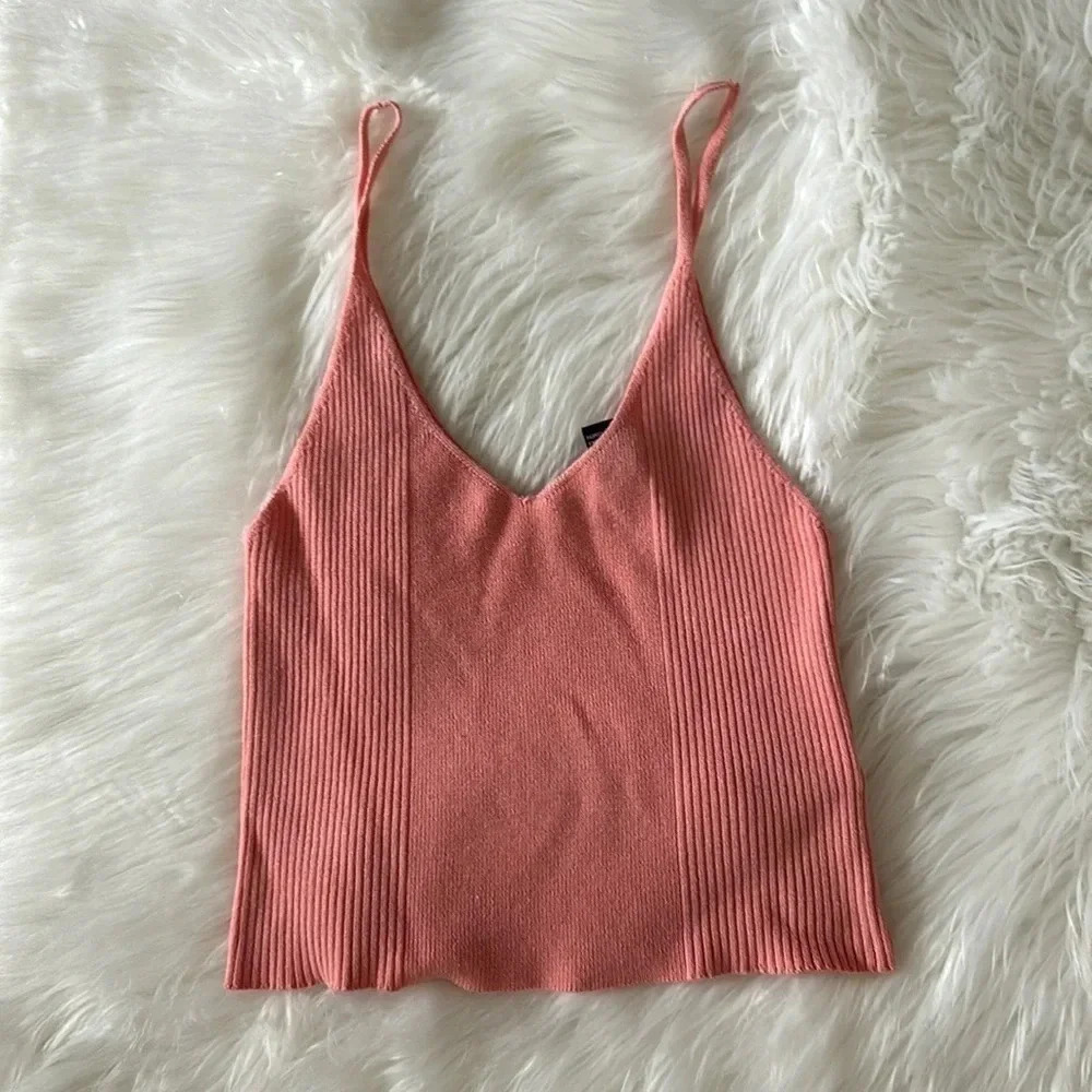 Forever 21 knit orange tank size medium crop